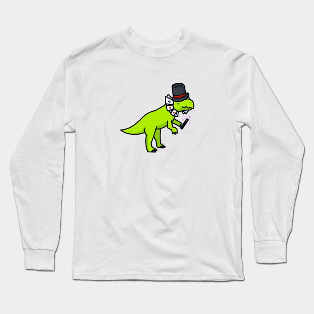 Abraca Dilophosaurus Transparent Long Sleeve T-Shirt by C & L